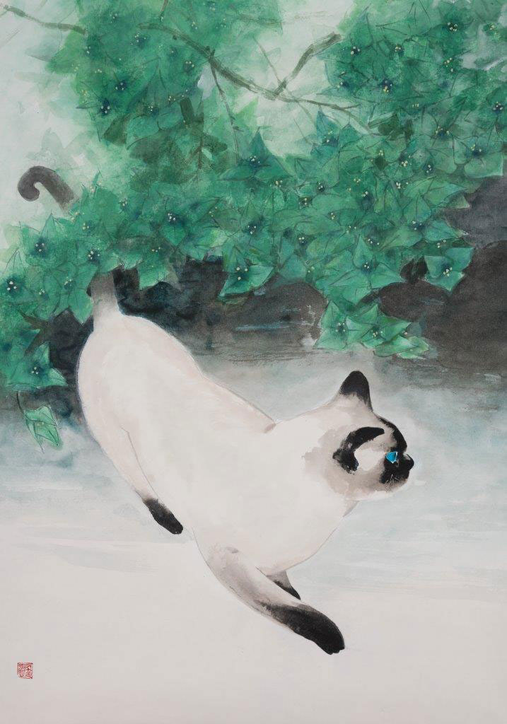 馬艶「歩み寄る」84.1×59.4cm